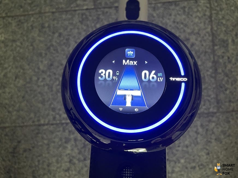 Status des Geräts auf dem Display Tineco Pure One S15 Pro